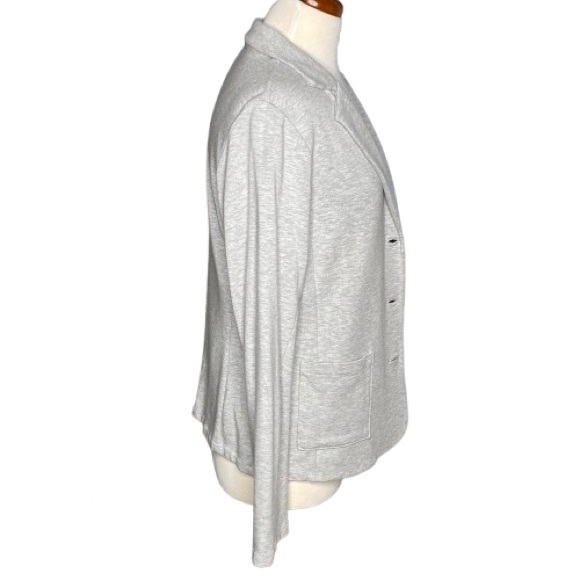 Tahari Light Gray Women's Knit Blazer, L - Picture 5 of 7